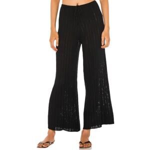 SNDYS NWT Baha Ribbed Wide Leg Black Pants M